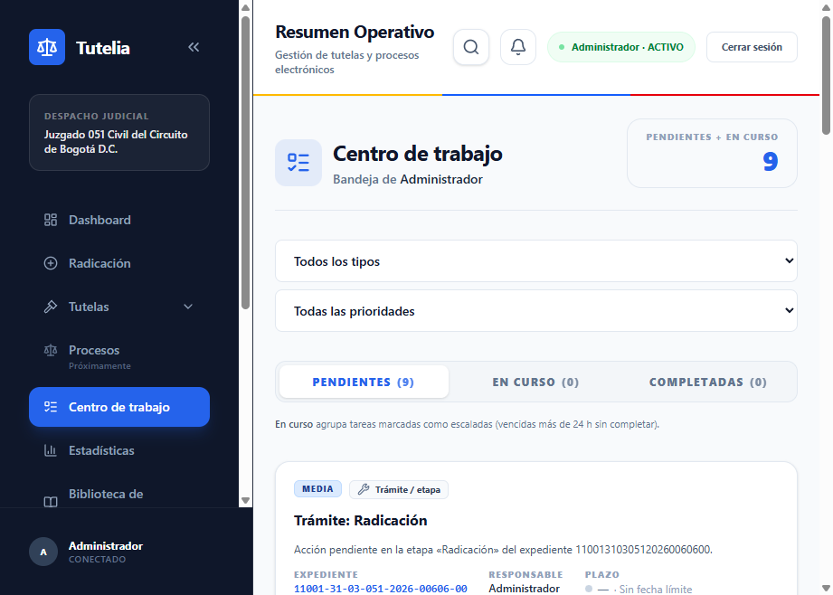 Centro de trabajo